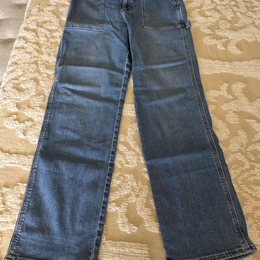 Lee Women's Cargo Jeans Blue Flare Jeans